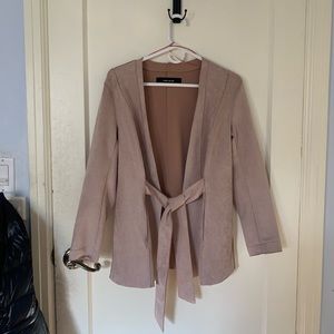 Zara Faux Suede Jacket with Belt